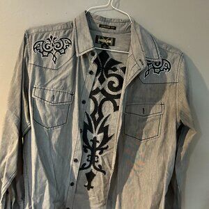 Helix Men's Embroidered Shirt - Large